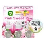 Airwick Pink Sweet Pea Triple Plug In Refills 3X19ml
