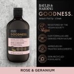 Baylis & Harding Goodness Rose & Geranium Bath Soak 500Ml - Image 2