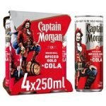 Captain Morgan Spiced Rum & Cola 4 X 250Ml
