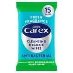 Carex Hygiene Antibacterial Wipes Biodegradable 15 Pack - Image 2