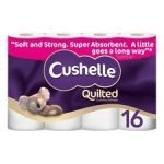 Cushelle Quilted 3 Ply 16 Roll Family Pack