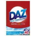 Daz Washing Powder Whites & Colours 40 Washes 2.6Kg
