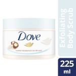 Dove Macadamia & Rice Milk Body Scrub 225Ml