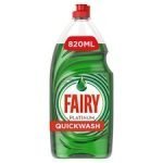 Fairy Platinum Quick Wash Washing Up Liquid 820Ml