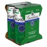 Gordon's Alcohol Free &Tonic With Lime 4X250ml