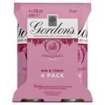 Gordon's Premium Pink Gin & Tonic Premix 4 X 250Ml - Image 2