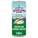 Highland Spring Water Pear & Elderflower Sparkling 330Ml