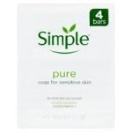 Simple Pure Bar Soap For Sensitive Skin 4X125g