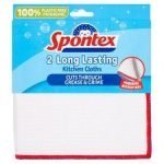 Spontex Long Lasting Kitchen Cloth 2 Pack