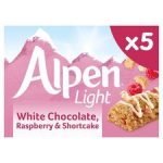 Alpen Light Cereal Bar Chocolate Raspberry Shortcakes 5X19g