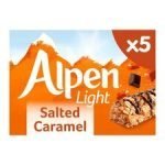 Alpen Light Cereal Bars Salted Caramel 5X19g