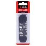 Cherry Blossom Flat Shoe Laces Black 180Cm