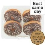 Chocolate Iced Ring Doughnut 4 Pack