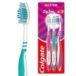 Colgate Toothbrush Zigzag Flexible Medium Triple Pack