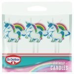 Dr. Oetker 6 Unicorn & Rainbow Birthday Candles