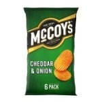 Mccoy's Cheddar & Onion Crisps 6X25g