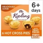 Mr Kipling Deliciously Good Hot Cross Pies 6 Pack
