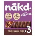 Nakd Fruit & Nut Bar Double Cocoa Chocolish 3X30g