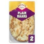 Patak's Flame Baked Plain Naan Breads 2 Pack