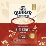 Quaker Oat So Simple Big Bowl Original Porridge 6 Pack 231G - Image 2