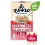 Quaker Oat So Simple No Added Sugar Strawberry Porridge 8Pk 260G