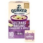 Quaker Oat So Simple Sultana Raisin Cranberry 10X38.5G