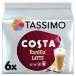 Tassimo Costa Vanilla Latte Coffee Pods X6 203.4G