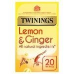 Twinings Lemon & Ginger 20 Teabags 30G