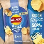 Walkers Baked Cheese & Onion Crisps 6 X 22G - Image 2