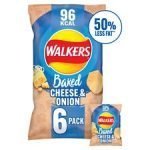 Walkers Baked Cheese & Onion Crisps 6 X 22G
