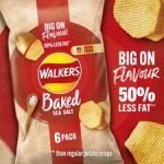 Walkers Baked Sea Salt 6 X 22G - Image 2