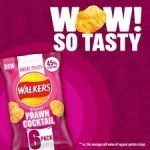 Walkers Delicate Prawn Cocktail Crisps 6X25g - Image 2