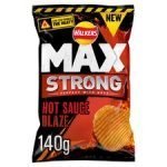 Walkers Max Strong Hot Sauce Blaze Crisps 140G