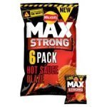 Walkers Max Strong Hot Sauce Blaze Crisps 6X27g