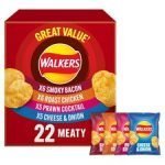 Walkers Meaty Variety Multipack Crisps 22 X 25G