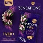 Walkers Sensations Naan Chips Garlic & Herb 150G - Image 2