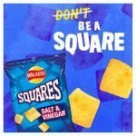 Walkers Squares Salt & Vinegar Snacks 6X22g - Image 2