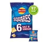 Walkers Squares Salt & Vinegar Snacks 6X22g